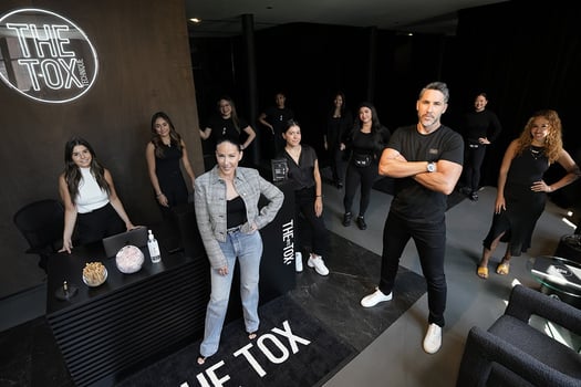 The Tox team standing in lobby